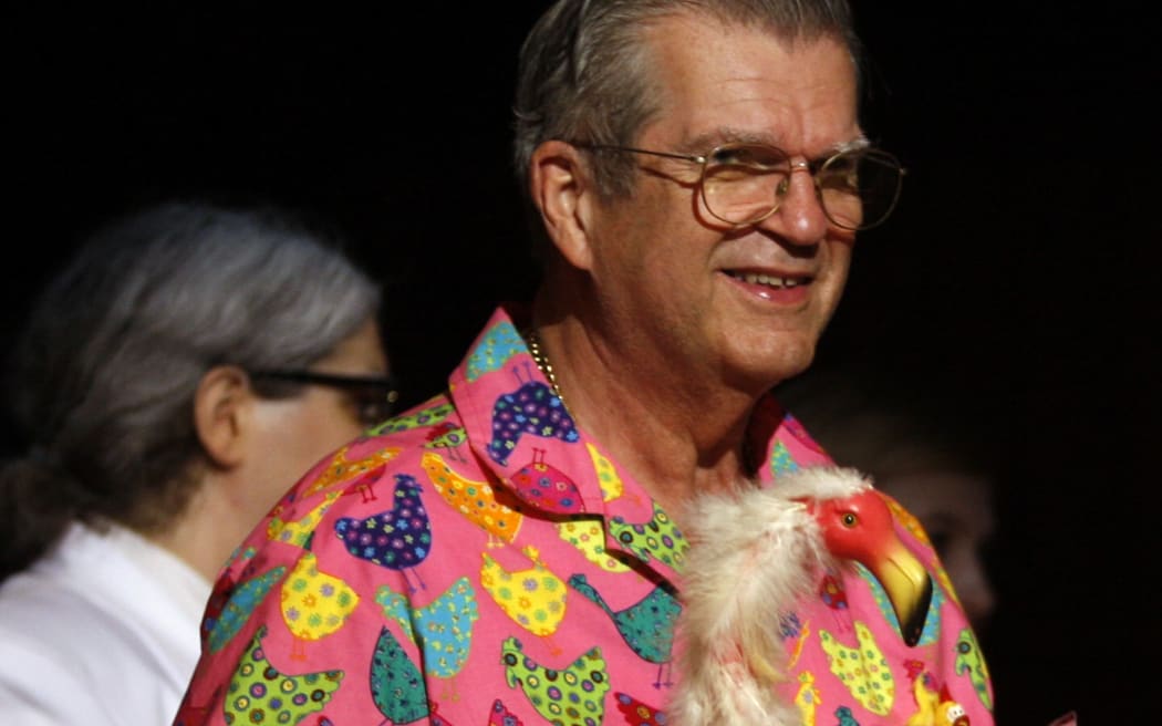 Don Featherstone, the creator of the plastic pink flamingo.