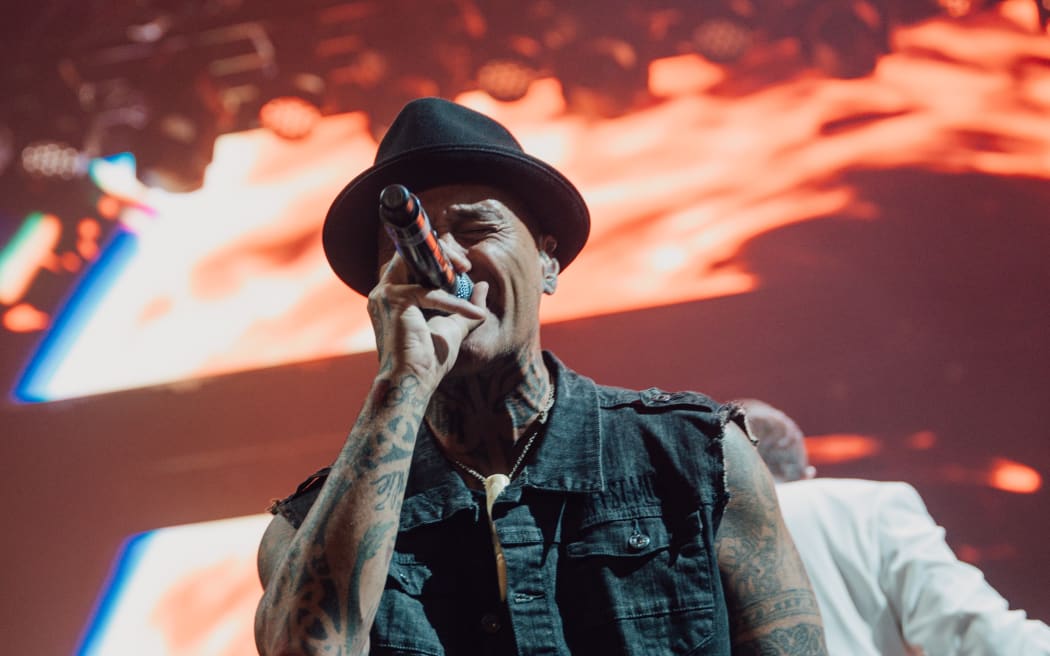 Tiki Taane performs in the Hangar stage during Synthony. PHOTO: Electric Avenue / Team Event