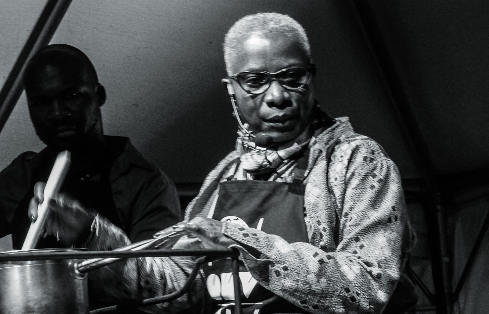 Musician Angelique Kidjo cooked a number of traditional Benin dishes at WOMAD's Taste the World stage