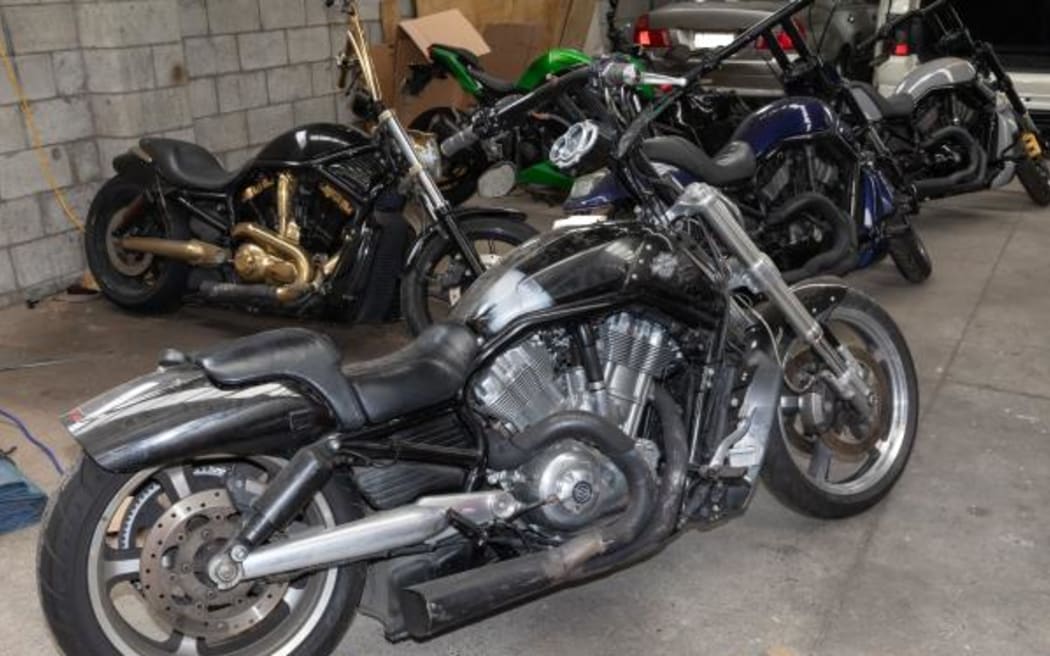 Harley-Davidsons, an Audi, a Range Rover, a BMW and a Ford Raptor were among vehicles seized by police.