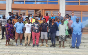 Nurses from Vanuatu's island of Efate and offshore islands during their training for administering the AstraZeneca Covid-19 vaccine.