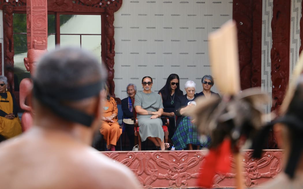 Pōwhiri for Te Arikinui Kuiini nga wai hono i te po and the Kiingitanga at Waitangi.