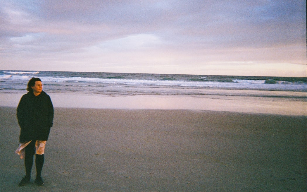 Maxine Funke on St Kilda Beach, Sth Dunedin