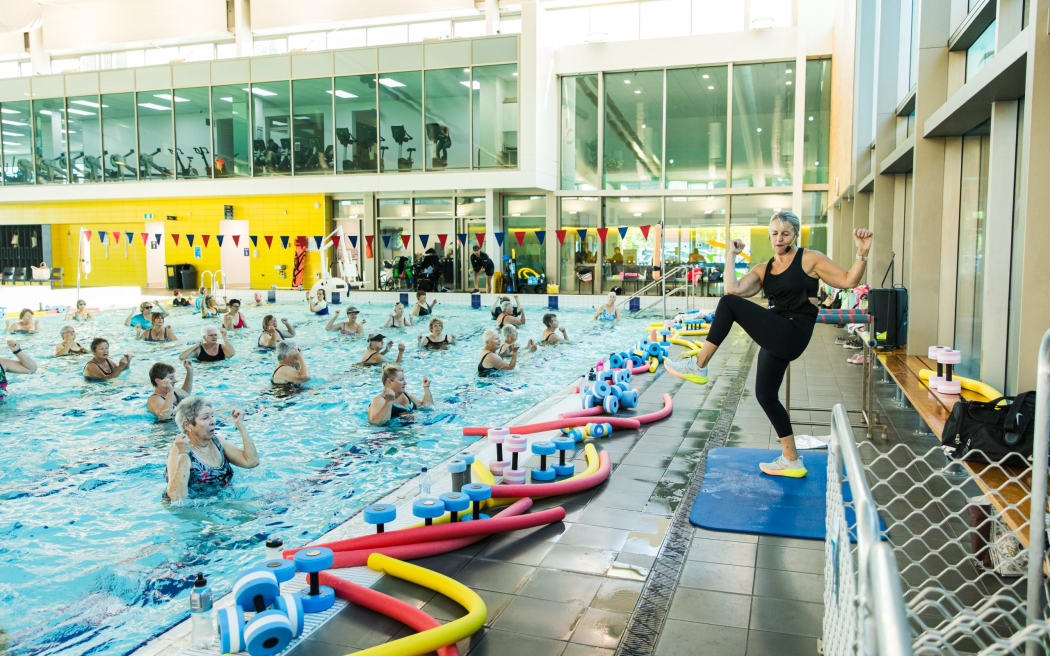 Aquacise instructor Alison (Janey) Phipps always has at least 50 people in her 9am class at the Marlborough Lines Stadium 2000 in Blenheim.