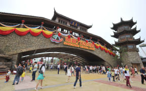 The newly opened theme park Wanda City in Nanchang, east China's Jiangxi province.