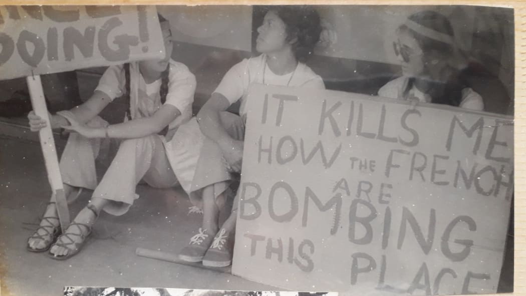 Anti-nuclear campaigning has been conducted in the Pacific Islands for decades. This demonstration in Suva in the 1970s features Dr Vanessa Griffen on the right.