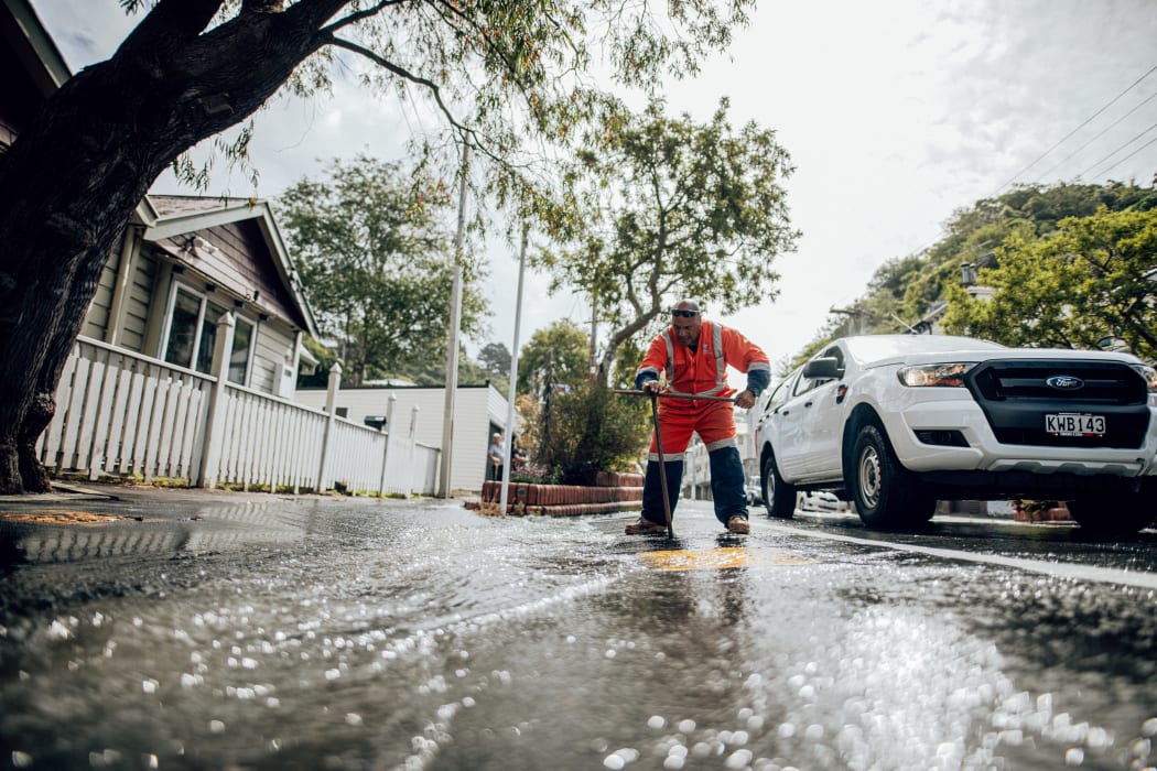 A water main has burst in central Wellington's Aro Valley.