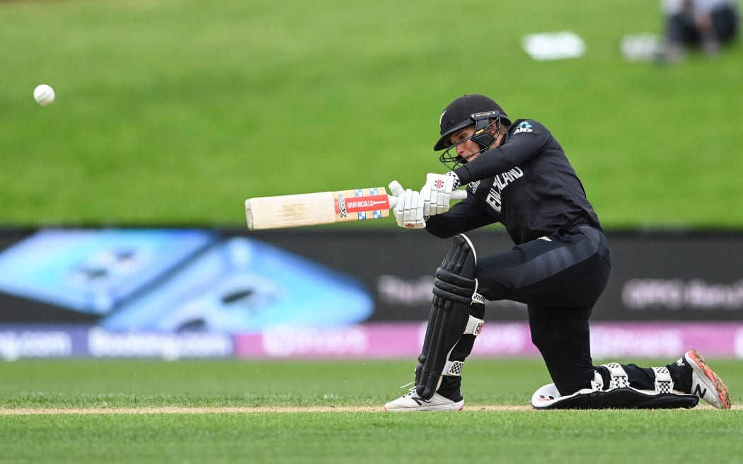 White Fern Amelia Kerr during the World Cup 2022.