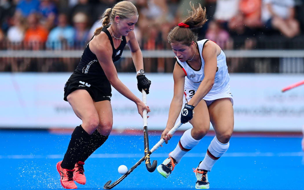 AMSTERDAM 2022 Women's World Cup Spain & Netherlands
35 New Zealand v Germany (Quarterfinal)
Picture: Katie Doar and Linnea Weidemann 
WORLDSPORTPICS COPYRIGHT FRANK UIJLENBROEK