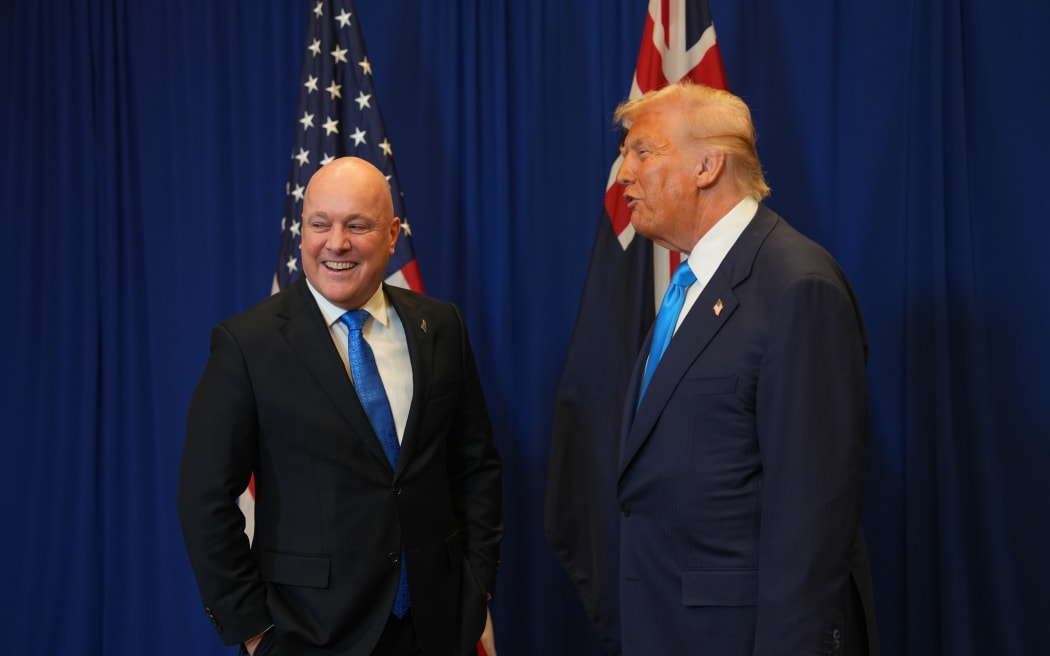 Christopher Luxon and Donald Trump.