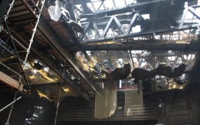 Looking up from the Plenary Theatre on level 5.