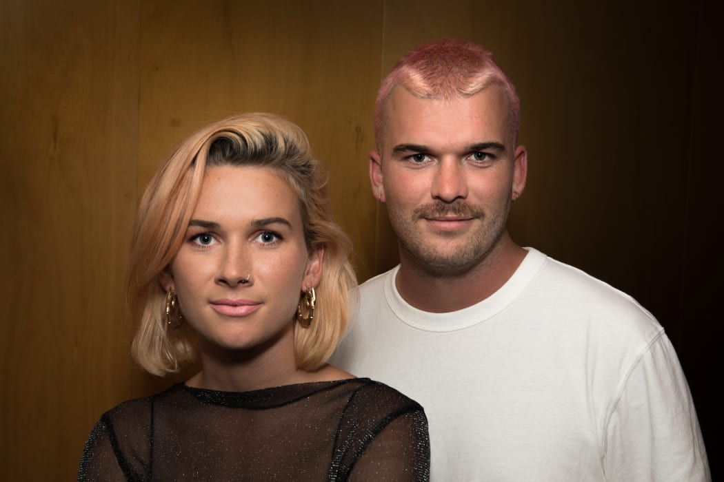 Brother and sister music duo Broods photographed at RNZ. Georgia Nott (left) and Caleb Nott (right)