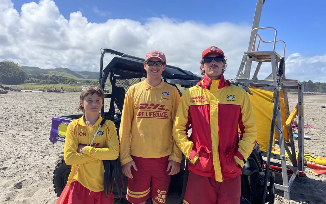 Riversdale Surf Lifeguards with James Quinn (right).