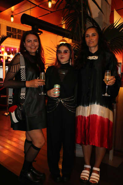 Byllie Jean (right) wore the colours of the tino flag.