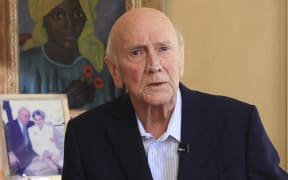 A video grab released by the FW de Klerk Foundation shows former South African President FW de Klerk tendering an apology relating to apartheid.
