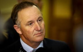 John Key during caucus run 1.03.16