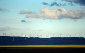 Wind turbines on the outskirts of Canberra.