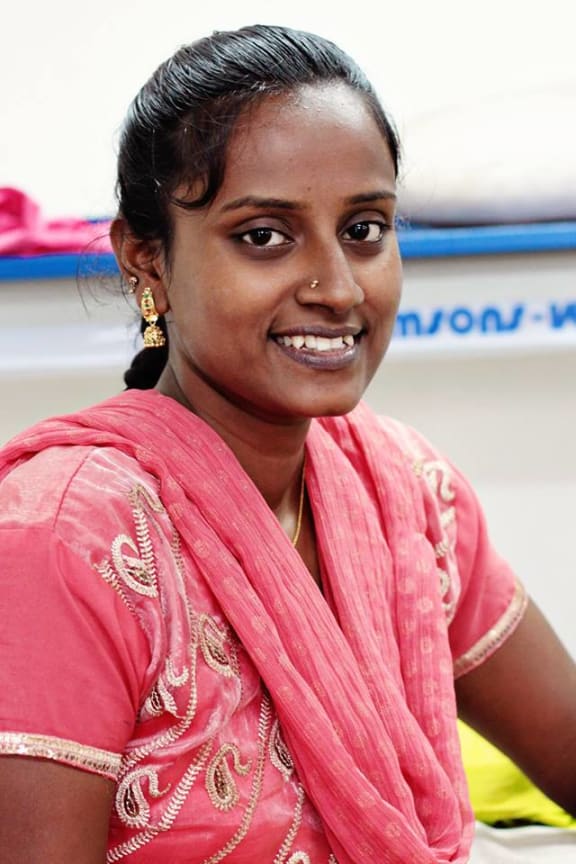 A photo of Kamakshi, a member of Little Yellow Bird's Indian production team, who is supported by Woo Hoo NZ Tax Refunds