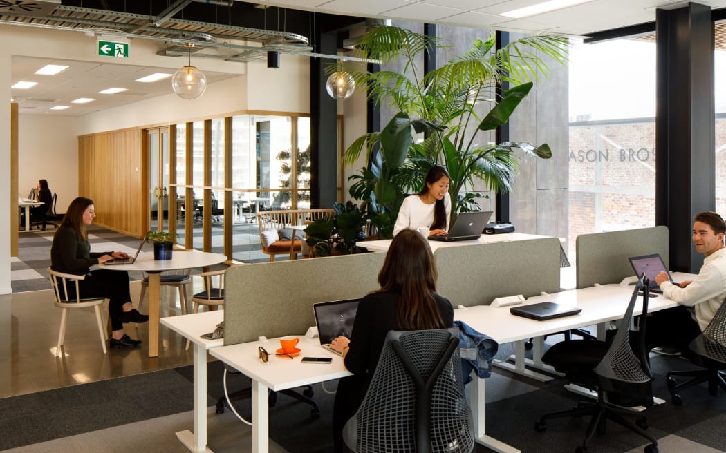 Workers in one of the GridAKL workspaces.