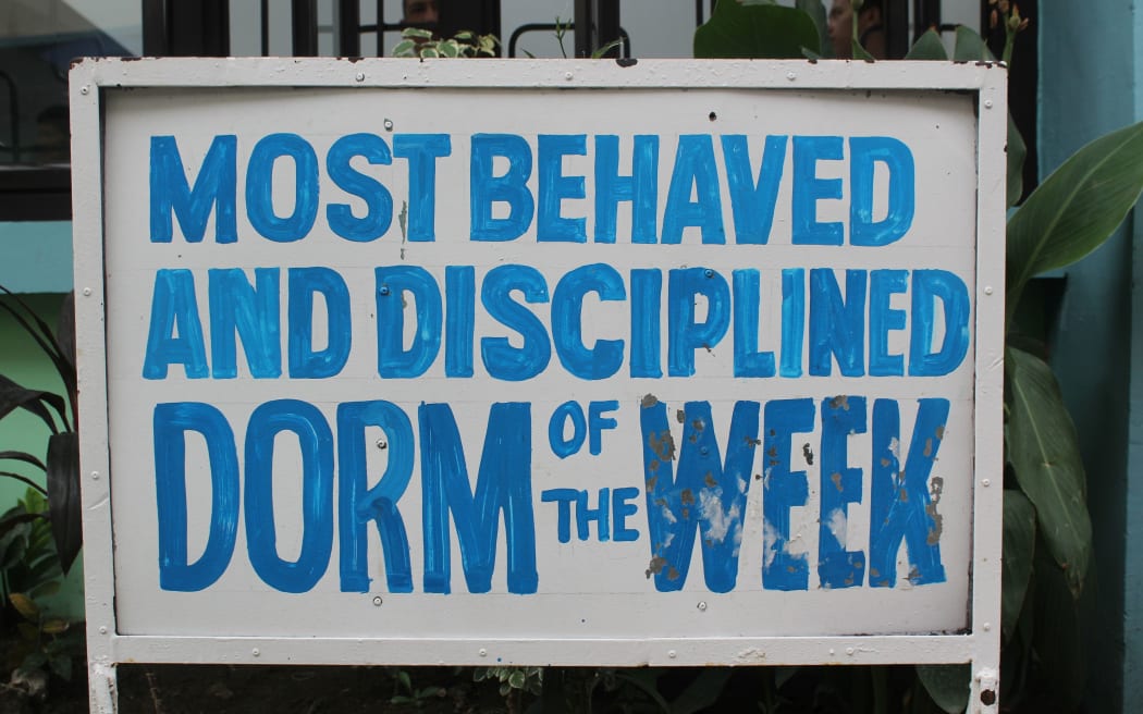 A sign at the drug rehab centre.