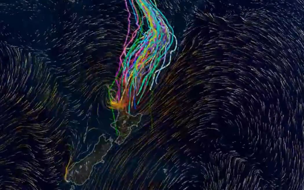 The cyclone was on track to hit New Zealand on Sunday.