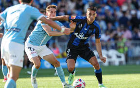 Auckland FC's Max Mata. A-League Men, Round 15, Auckland FC v Melbourne City FC, Go Media Stadium.