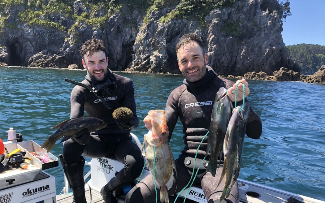 Fishing and Adventure presenters - and cousins - Michael (Mig) Rumney (L) and Scott Parry.