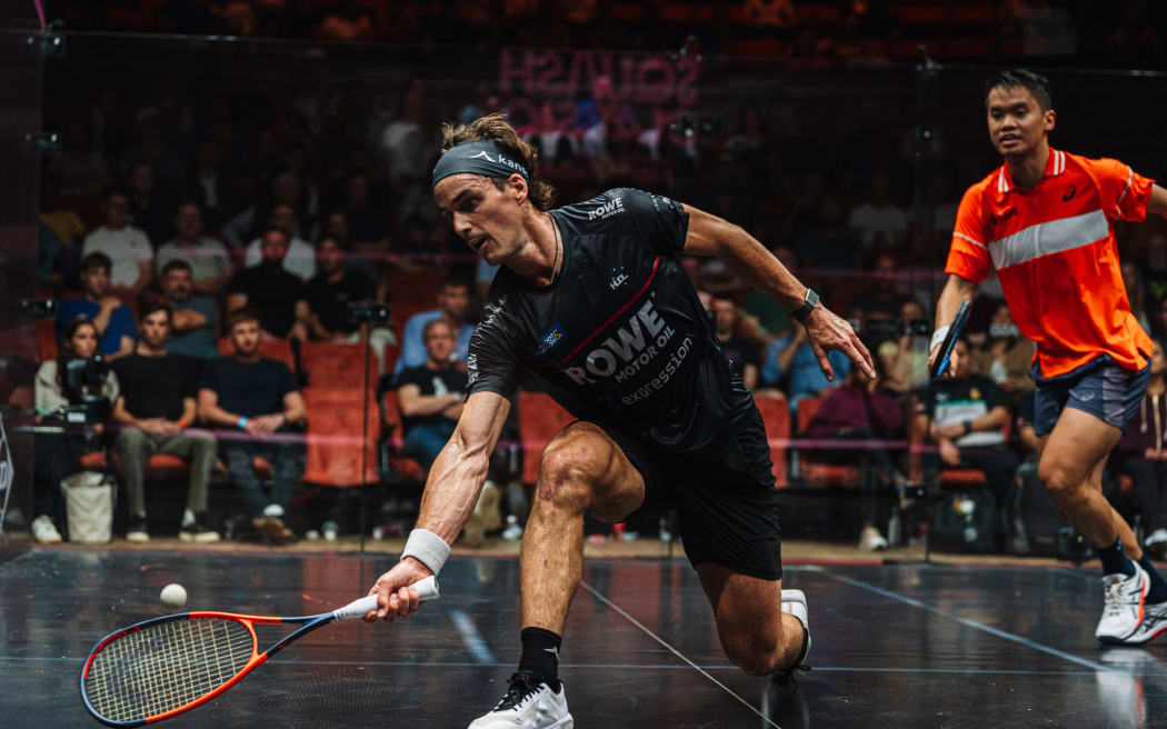 Paul Coll will take on Welsh Player Joel Makin for the silverware in the London Squash Classic final. September 2025.