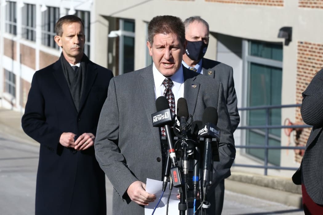 NASHVILLE, TENNESSEE - DECEMBER 26: FBI Special Agent in Charge Douglas Korneski speaks during a news conference on the Christmas day bombing on December 26, 2020 in Nashville, Tennessee.