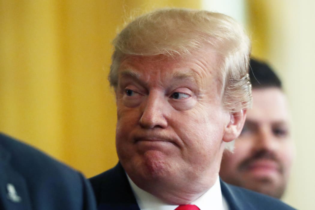 President Donald Trump speaks at a Wounded Warrior Project Soldier Ride event at the White House on 18 April, 2019.
