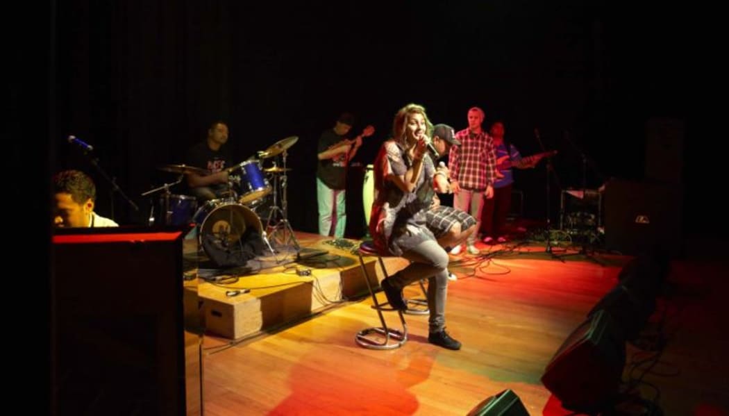 OMAC Singer Sela-Marlene Tyler and drummer Nez Tangianau.