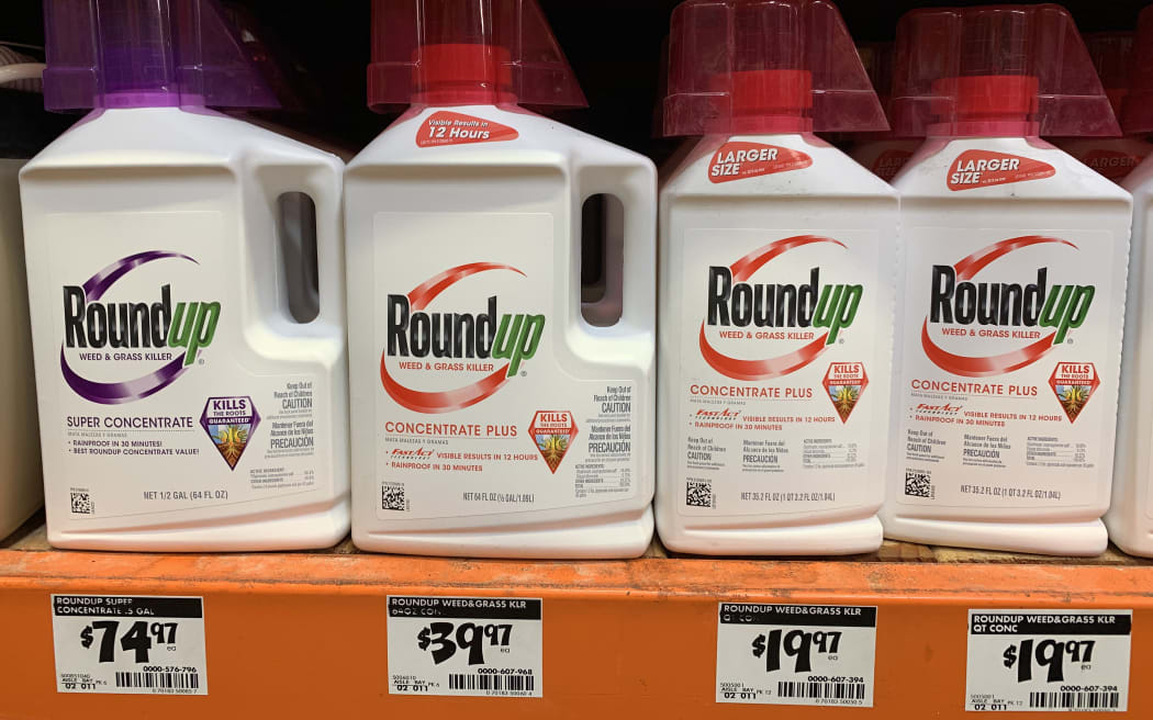 Roundup weed killer that is the subject of thousands of lawsuits in the US, is pictured on sale in Los Angeles, California on September 1, 2019.