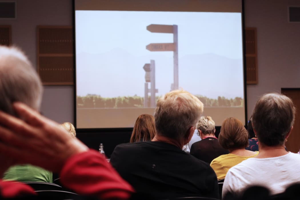 About 30 residents attended a hearing on quarrying in the Omaka Valley earlier this year.