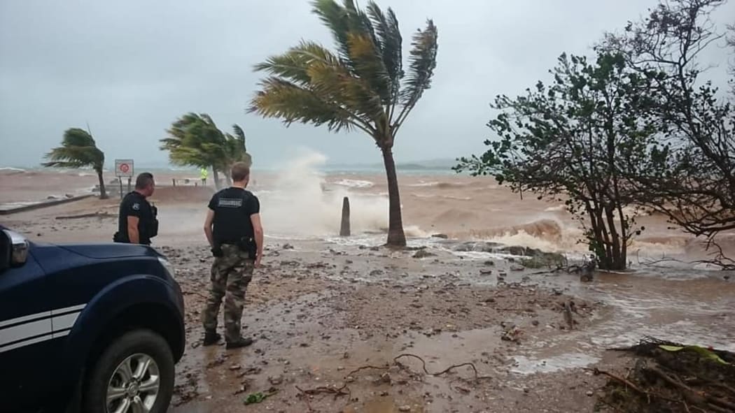 Cyclone Oma lashing New Caledonia at Poum
