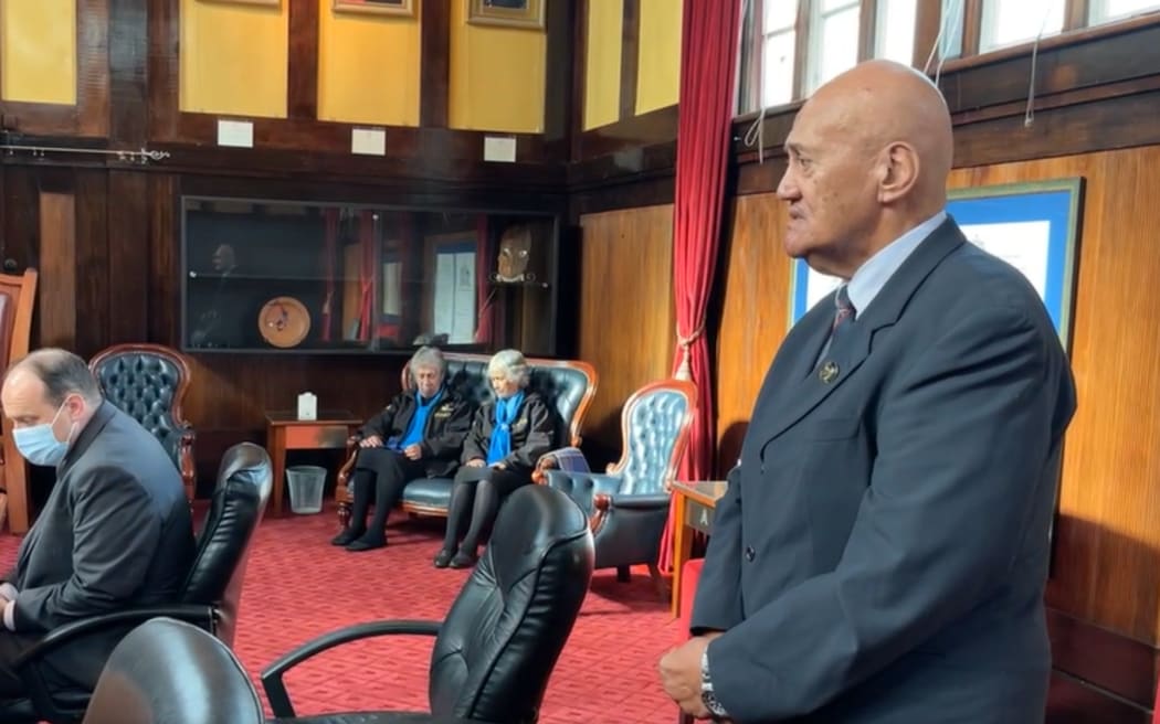 Dignitaries, including Dame Naida Glavish and Lady Tureiti Moxon, were welcomed by mana whenua to officially appoint Simmonds to the role.