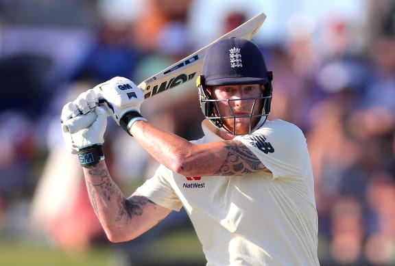 England's Ben Stokes hits a shot on day one of the first Test cricket match between England and New Zealand at Bay Oval in Mount Maunganui on November 21, 2019.
