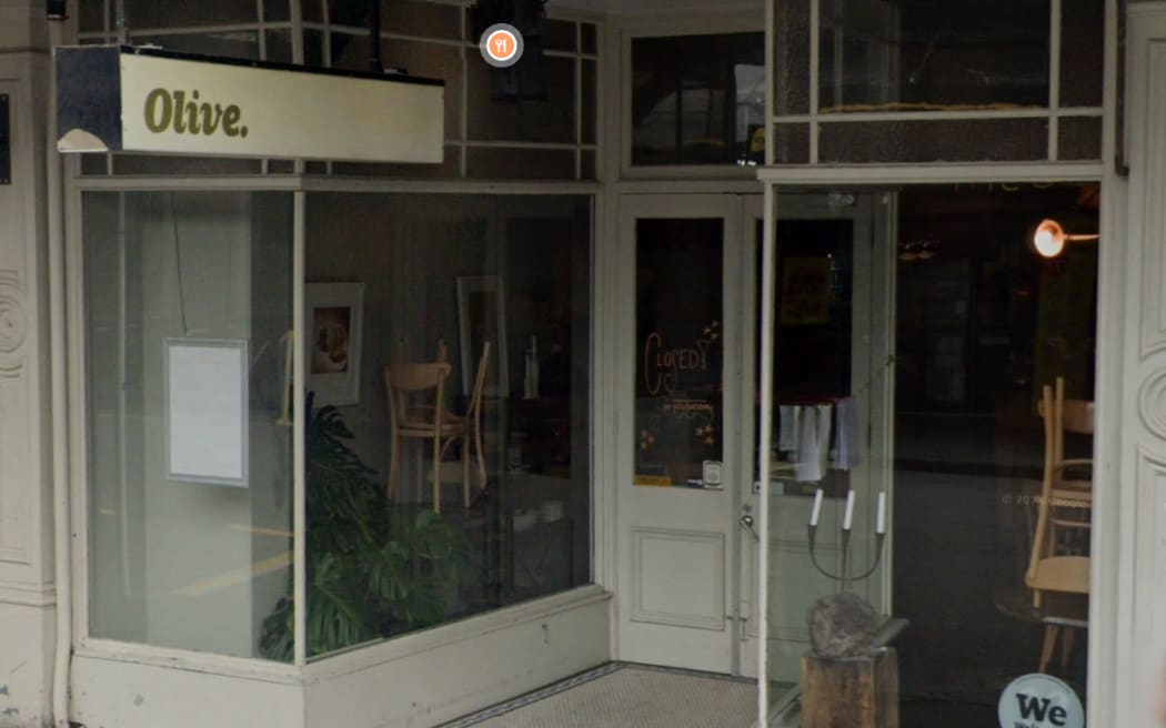 The shop front of Olive Cafe.