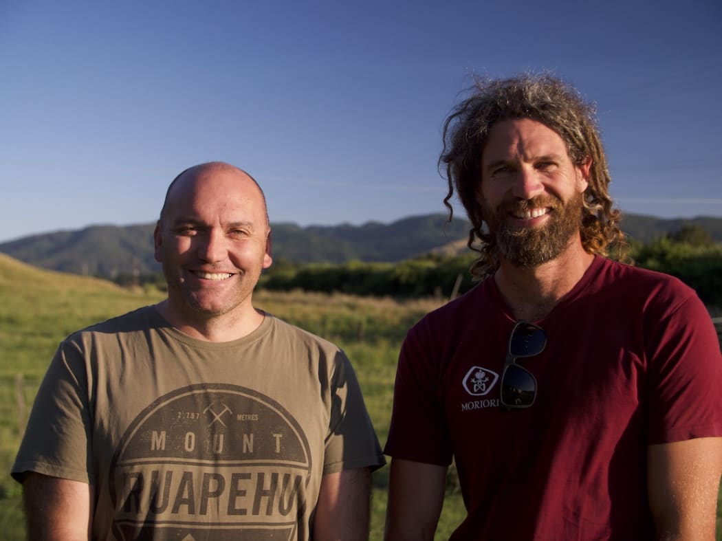 Hikurangi Cannabis Company Chief Executive Manu Caddie and Community Relations Manager Panapa Ehau.