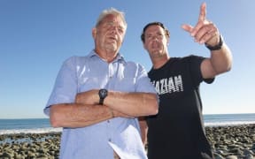Henk Beek (left)  and Mark Nichols at Schnappers Point. Nelson's surfing community is worried about the rising tide of apparently raw sewage near their surf break at Schnappers Point.