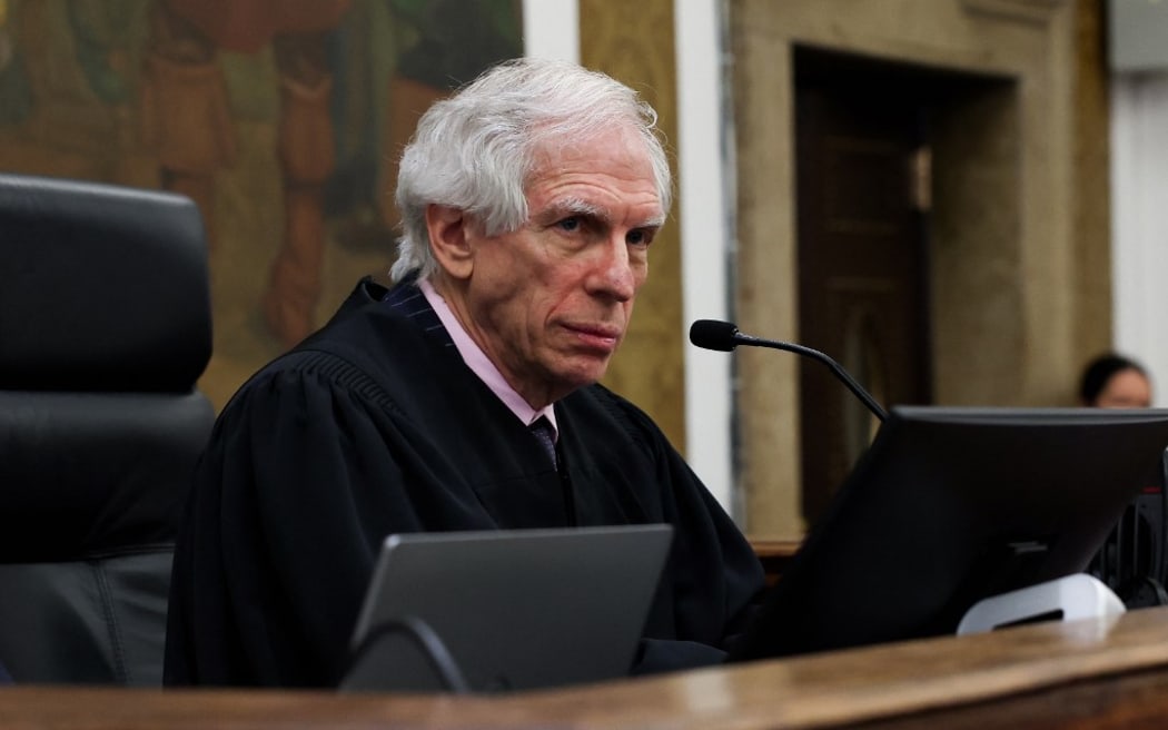 Judge Arthur Engoron attends the closing arguments in the Trump Organization civil fraud trial at New York State Supreme Court in the Manhattan borough of New York City, January 11, 2024. Trump's legal team will deliver closing arguments January 11 in the fraud case after the judge barred the former president from using the trial finale as an election campaign grandstand. (Photo by SHANNON STAPLETON / POOL / AFP)