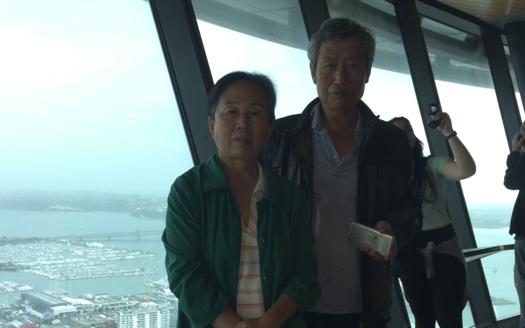 Helen Zhao's parents visiting Auckland in 2018.