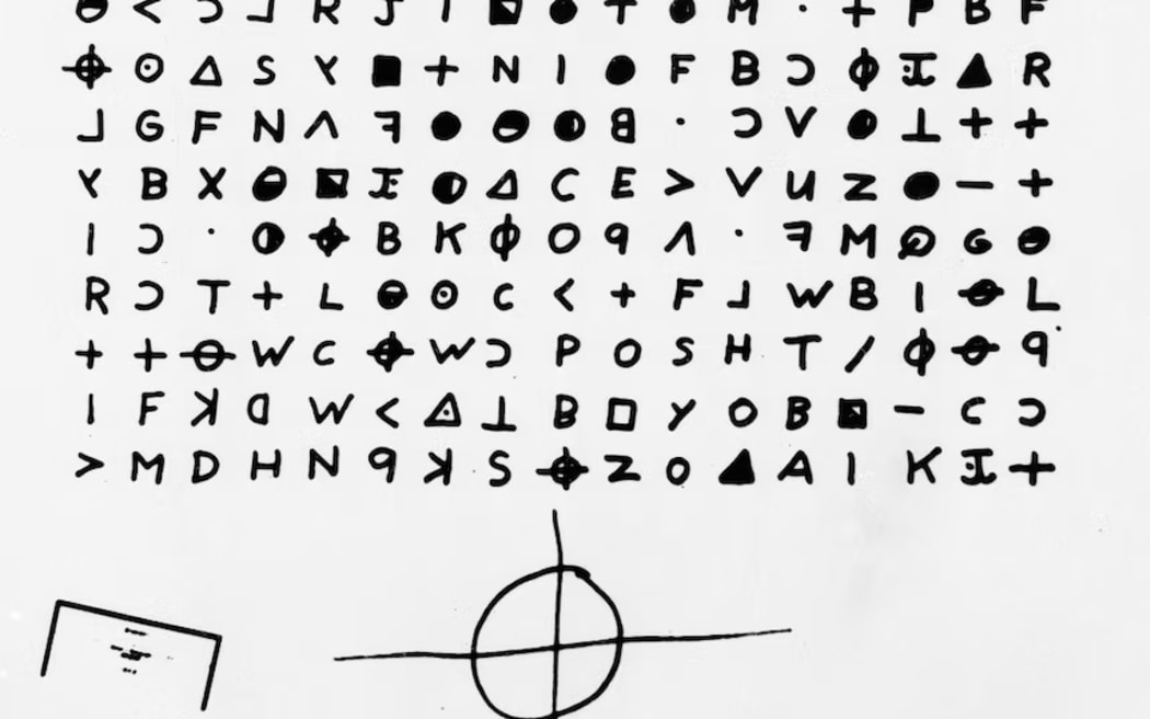 Zodiac signed his 340-symbol cryptogram with his trademark crosshair symbol.