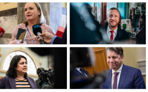 Some of the MPs who have moved up in yesterday's cabinet shuffle: (clockwise from top left) Jan Tinetti, Kieran McAnulty, Michael Wood and Ayesha Verrall.