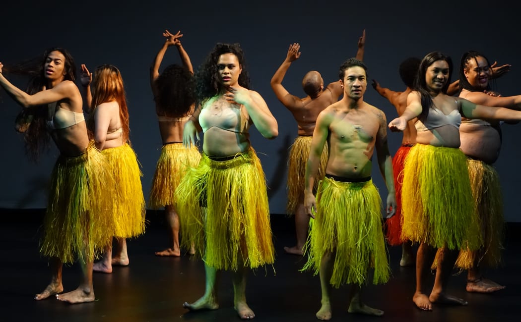 Dancers perform on stage for 'Le Freak,' by Fine Fatale.