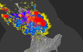 Two hours worth of lightning strikes to 8:50am, during which time 5444 strikes were recorded.