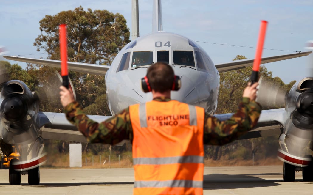 The New Zealand Orion preparing to take off.