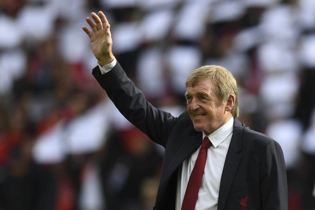 Former Liverpool player and manager Kenny Dalglish takes the applause of supporters after having a grandstand named after him at Anfield in Liverpool, 2017.