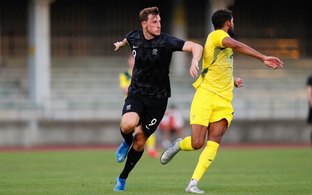 Chris Wood during New Zealand's Olympic warm-up match against Australia at ZA Oripri Stadium, Ichihara, Chiba, Japan on Thursday 15th July 2021.