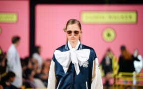 One of the runway looks at Karen Walker's New Zealand Fashion Week show.