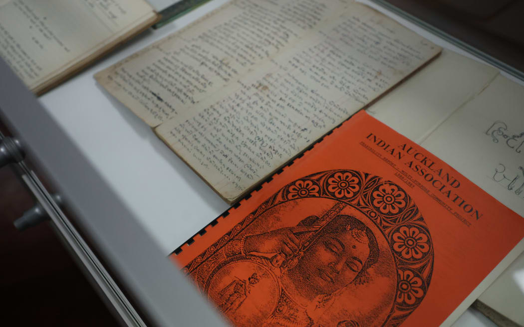 Exhibits on display at the Asha ka Darwaza exhibition at Auckland's Mahatma Gandhi Centre